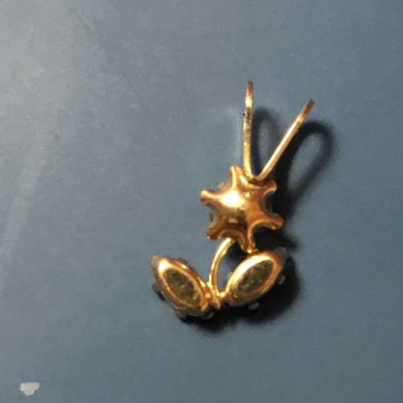 14k Pink & white stone Pendant - Picture 4 of 4